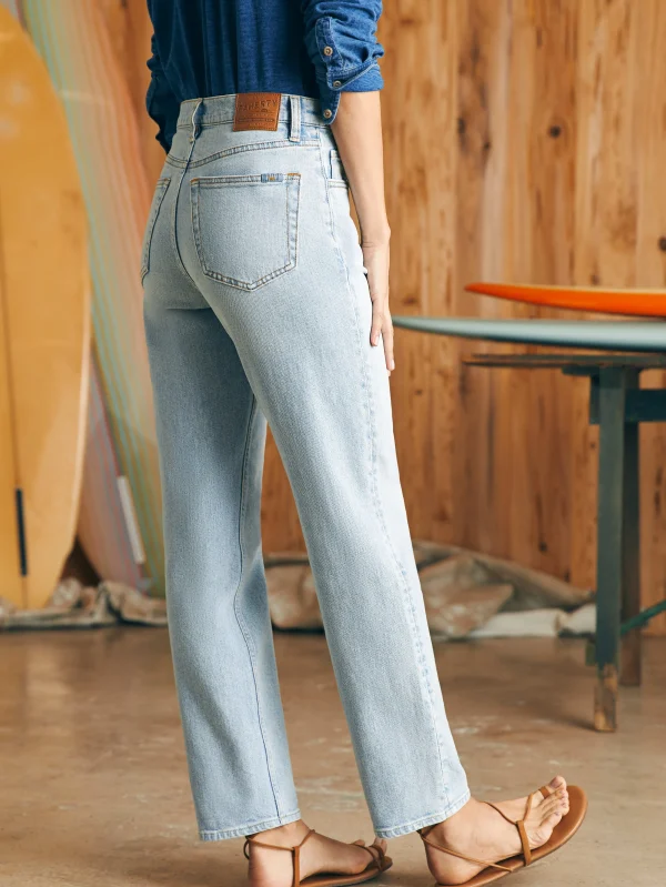 Pants | Jeans | Faherty Brand Organic Cotton Slim Straight Denim - Cloudbreak Wash