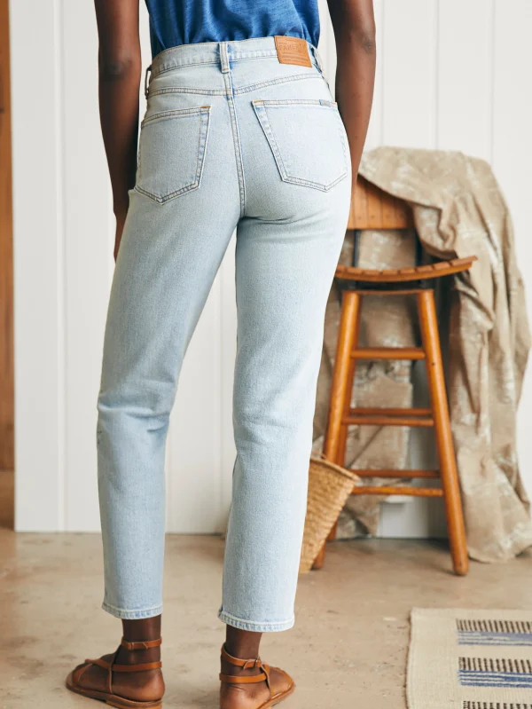 Pants | Jeans | Faherty Brand Organic Cotton Slim Straight Ankle Denim - Cloudbreak Wash