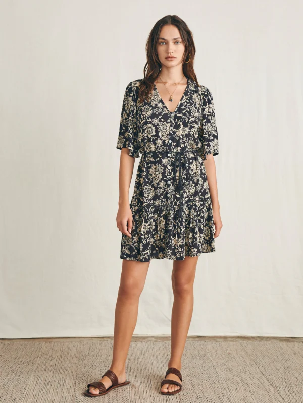 Dresses | Faherty Brand Orinda Mini Dress - Charcoal Chiyoda Floral