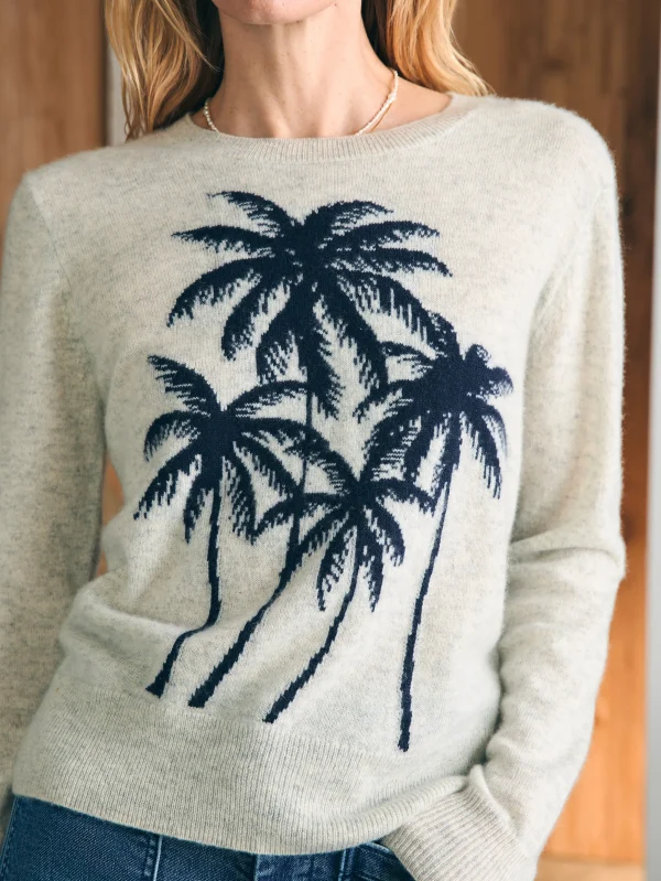 Sweaters | Faherty Brand Palm Coast Cashmere Crew - Navy Palm Horizon