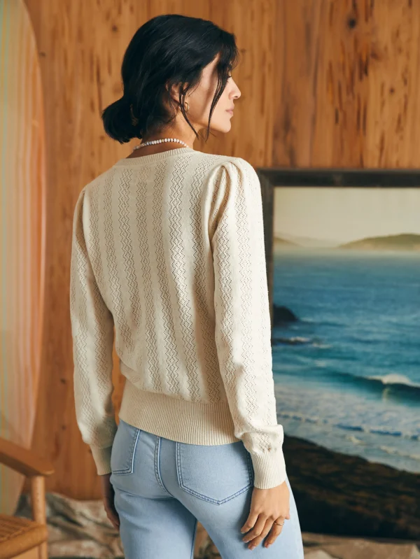 Sweaters | Faherty Brand Pointelle Lola Sweater - Egret