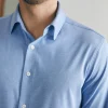 Shirts | Faherty Brand Reserve Knit Shirt - Lake Blue Melange