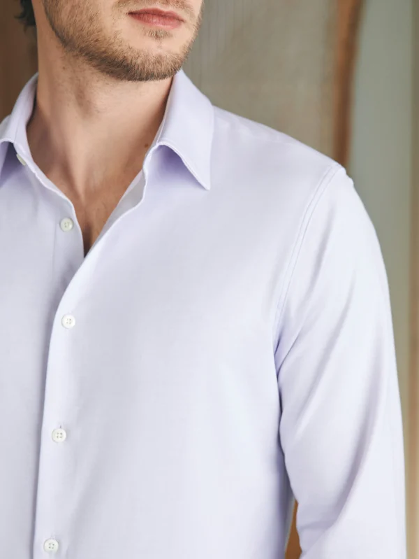 Shirts | Faherty Brand Reserve Knit Shirt - Soft Lavender Melange