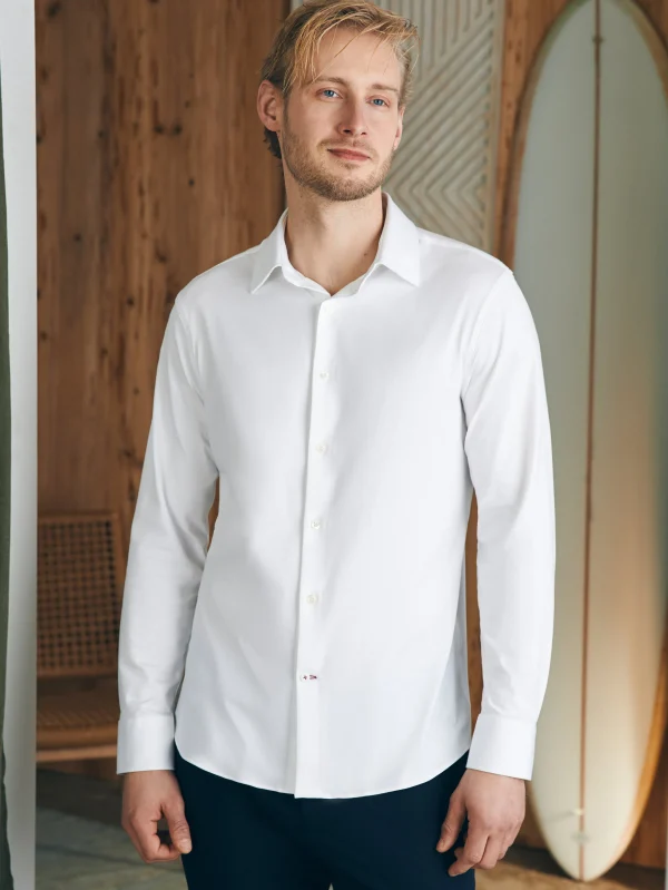 Shirts | Faherty Brand Reserve Knit Shirt - White