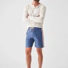 Swim | Faherty Brand Retro Surf Stripe Boardshort (7" Inseam) - Blue Red Stripe