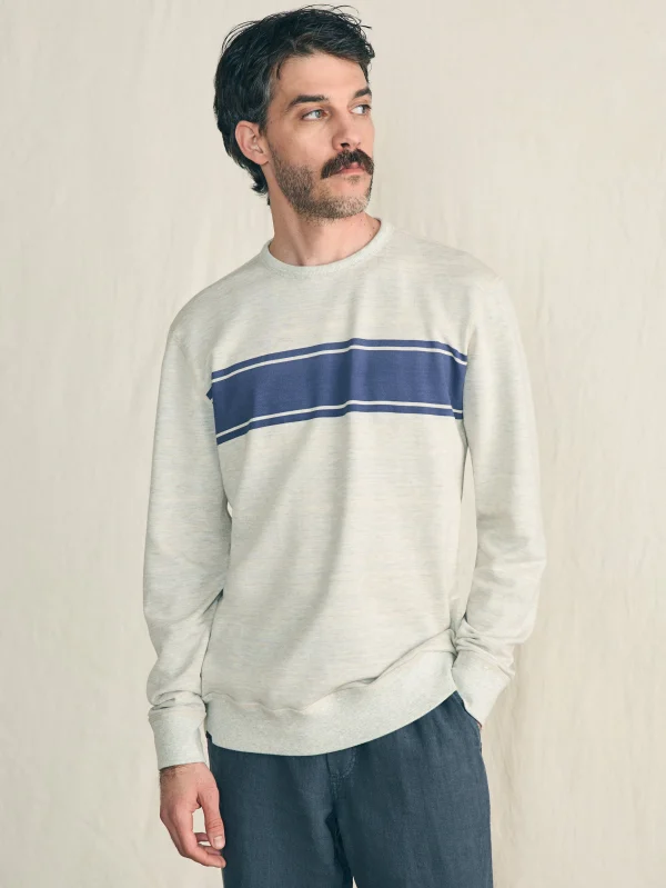 Hoodies & Sweatshirts | Faherty Brand Reversible French Terry Crew - Tidal Waves