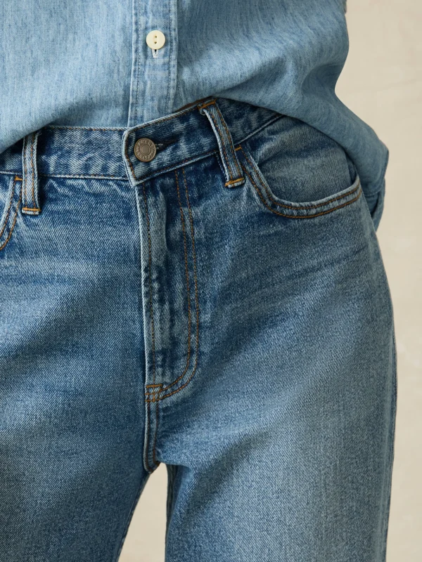 Pants | Faherty Brand 90S Crop Jean - Bluestone Wash