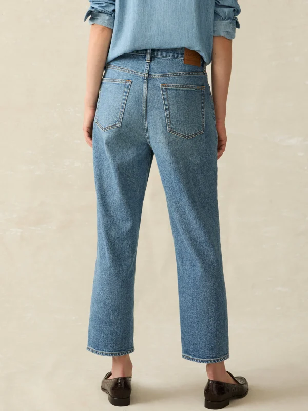 Pants | Faherty Brand 90S Crop Jean - Bluestone Wash