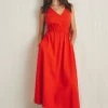 Dresses | Faherty Brand Sandbar Maxi Dress - Poppy Red