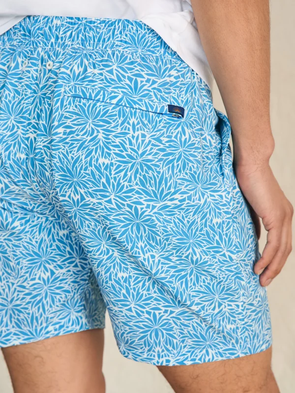 Swim | Faherty Brand Shorelite Active Swim Short (7" Inseam) - Blue Waters Frond