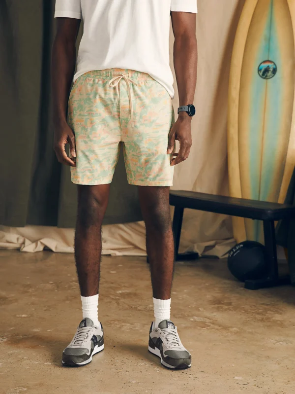 Shorts | Swim | Faherty Brand Shorelite Active Swim Short (7" Inseam) - Sunwashed Keywest