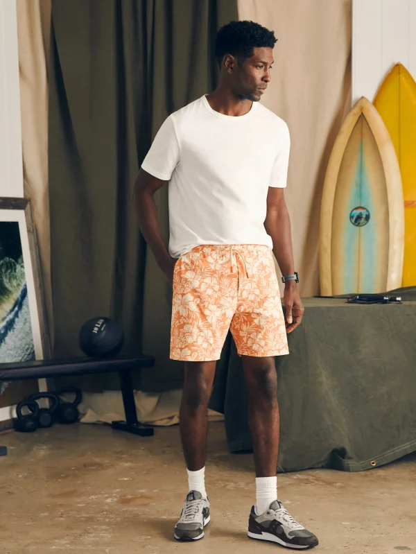 Shorts | Swim | Faherty Brand Shorelite Active Swim Short (7" Inseam) - Coral Blossom