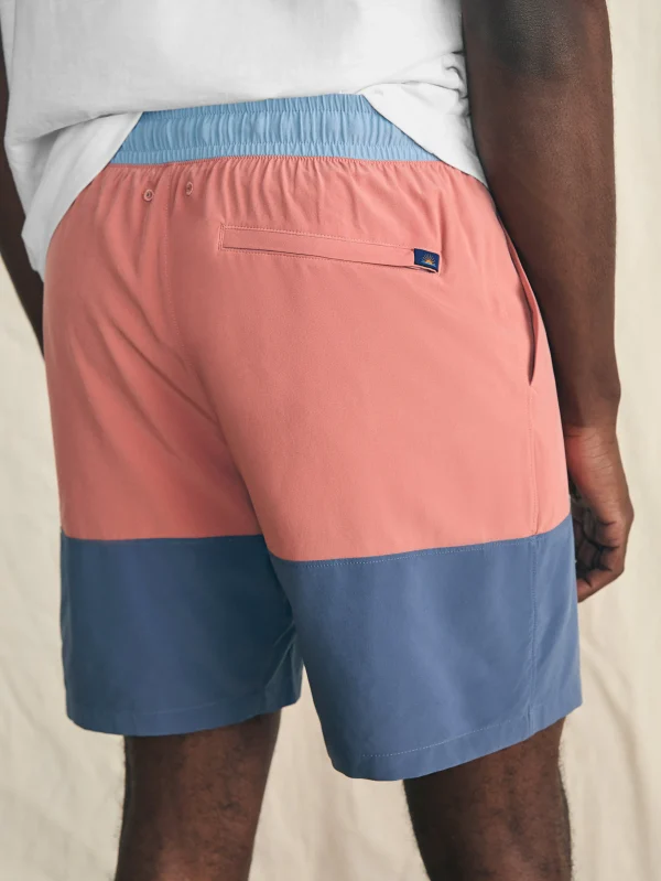 Swim | Faherty Brand Shorelite Active Swim Short (7" Inseam) - Crest Color Block