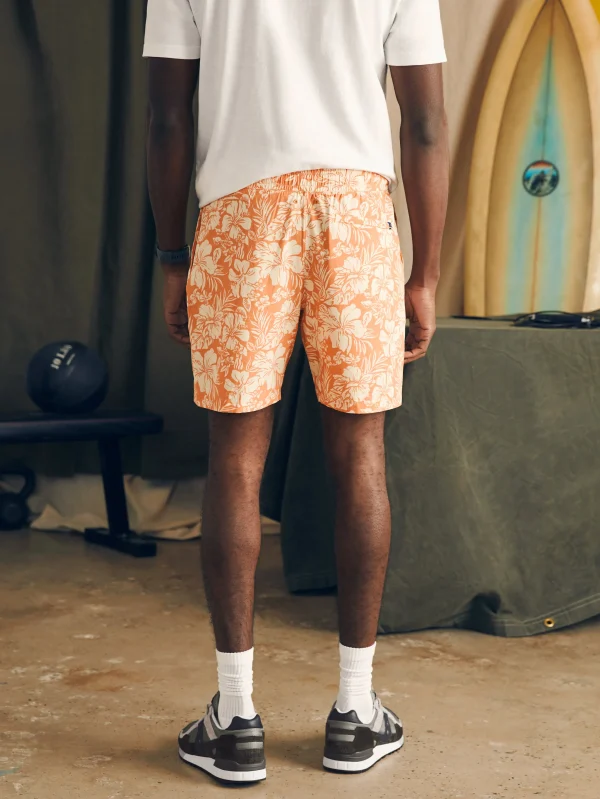 Shorts | Swim | Faherty Brand Shorelite Active Swim Short (7" Inseam) - Coral Blossom