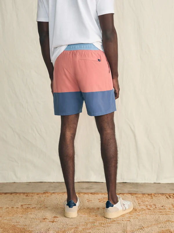 Swim | Faherty Brand Shorelite Active Swim Short (7" Inseam) - Crest Color Block