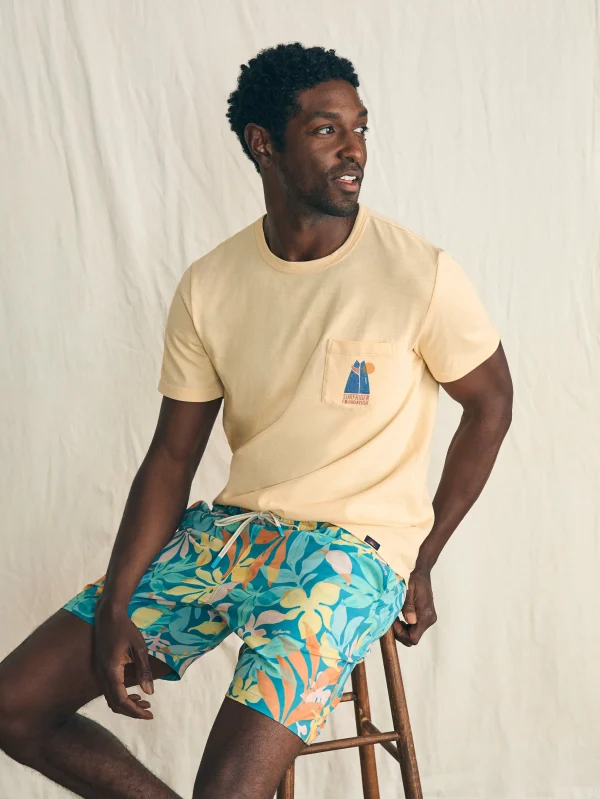 Swim | Faherty Brand Shorelite Active Swim Short (7" Inseam) - Summer Blooms