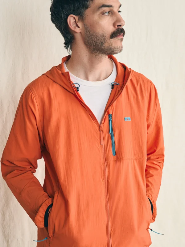 Jackets & Vests | Faherty Brand Shorelite Packable Anorak - Isle Orange