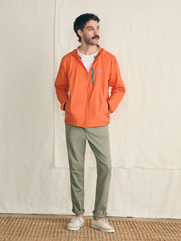 Jackets & Vests | Faherty Brand Shorelite Packable Anorak - Isle Orange