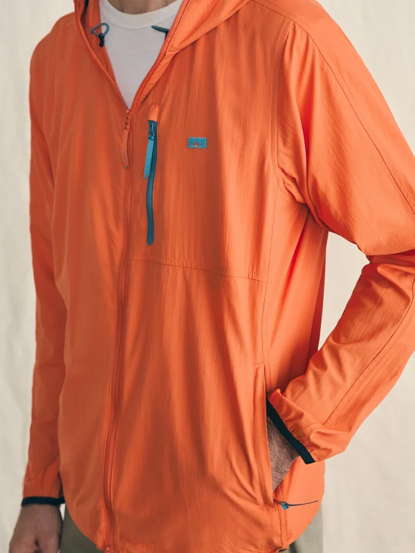 Jackets & Vests | Faherty Brand Shorelite Packable Anorak - Isle Orange