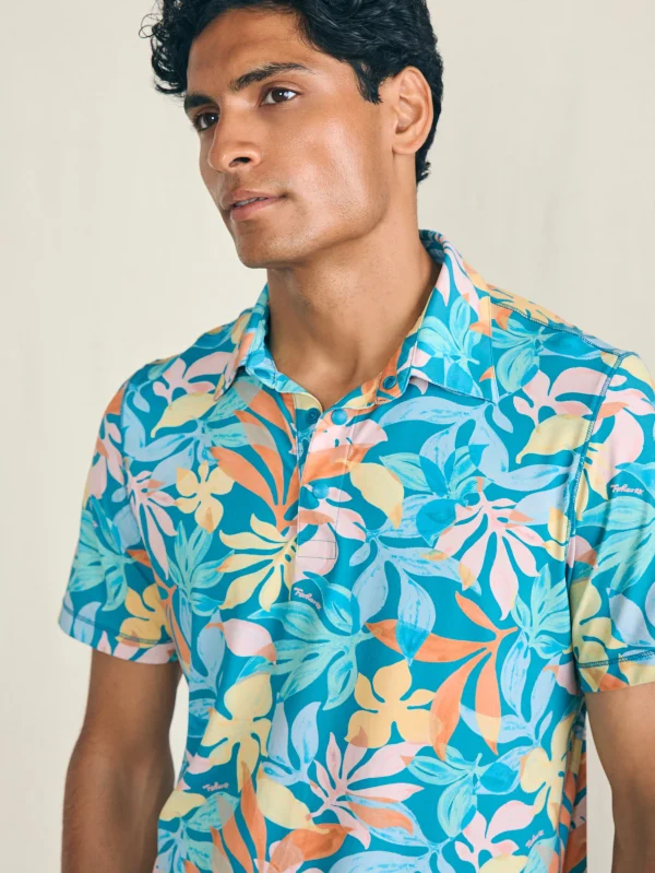 Polo Shirts | Faherty Brand Shorelite Short-Sleeve Tech Polo - Summer Blooms