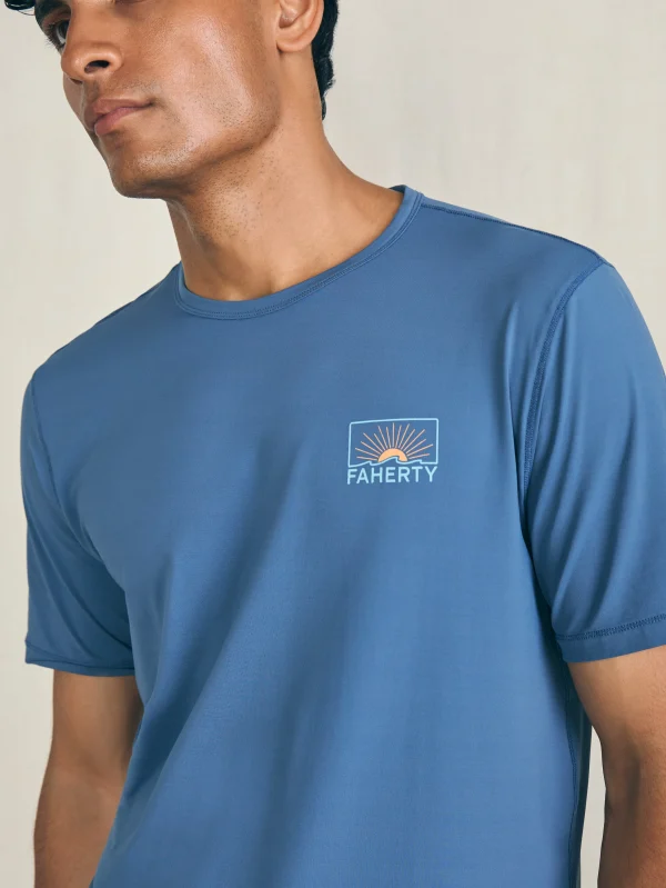 T-Shirts & Henleys | Faherty Brand Shorelite Short-Sleeve Tech Tee - Breaker Blue