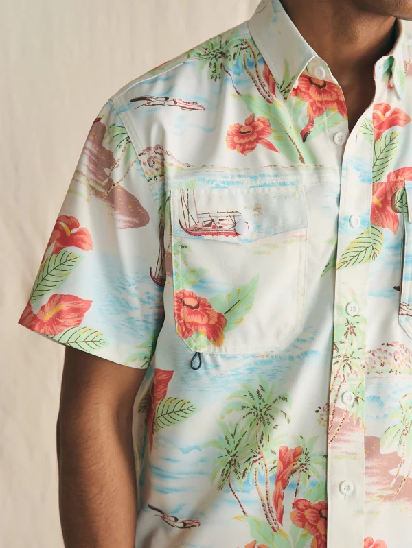 Shirts | Faherty Brand Shorelite Short-Sleeve Tech Shirt - Tropical Breeze