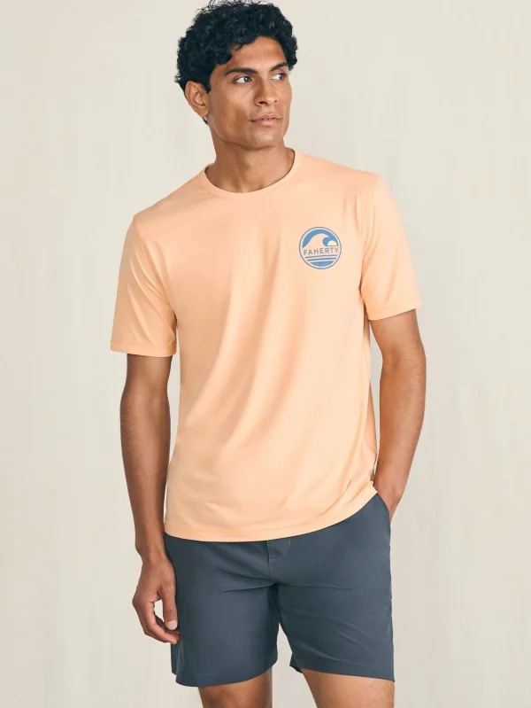 T-Shirts & Henleys | Faherty Brand Shorelite Short-Sleeve Tech Tee - Passion Peach