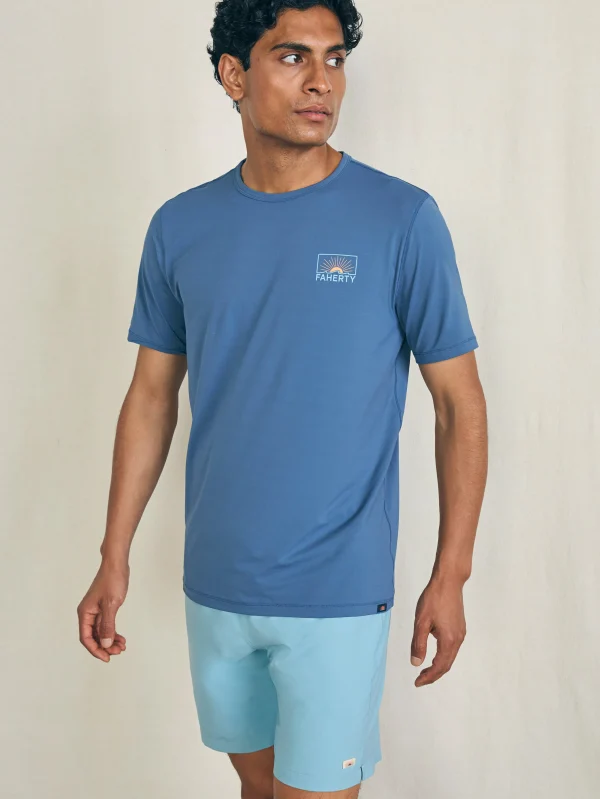 T-Shirts & Henleys | Faherty Brand Shorelite Short-Sleeve Tech Tee - Breaker Blue