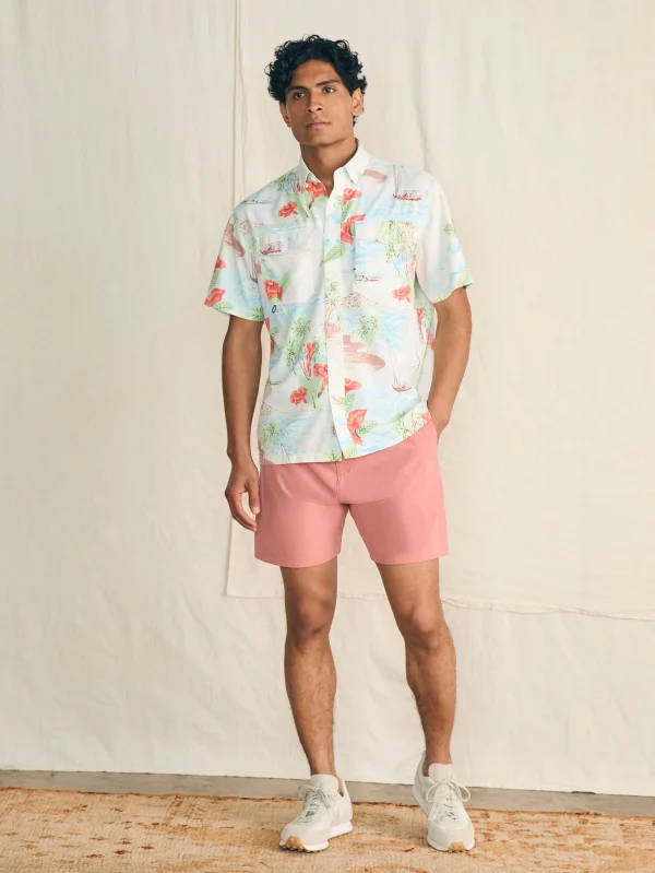 Shirts | Faherty Brand Shorelite Short-Sleeve Tech Shirt - Tropical Breeze