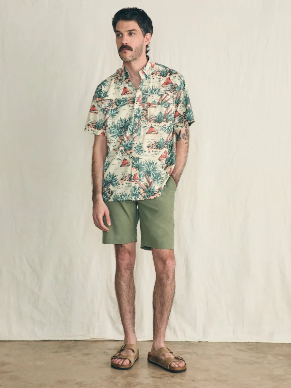 Shirts | Faherty Brand Shorelite Short-Sleeve Tech Shirt - Scenic Safari