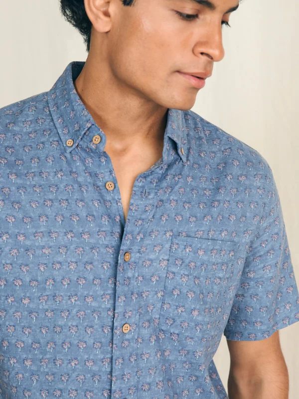 Shirts | Faherty Brand Short-Sleeve Breeze Shirt - Paradise Palm