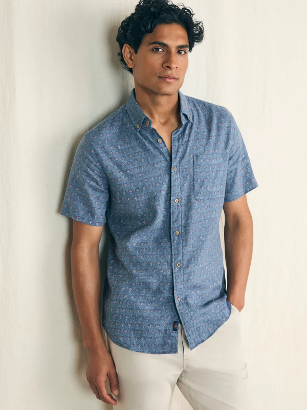 Shirts | Faherty Brand Short-Sleeve Breeze Shirt - Paradise Palm