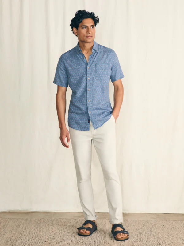 Shirts | Faherty Brand Short-Sleeve Breeze Shirt - Paradise Palm