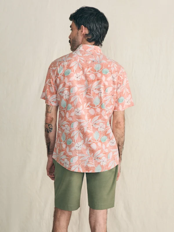 Shirts | Faherty Brand Short-Sleeve Breeze Shirt - Ginger Floral