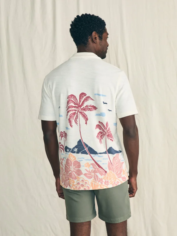 Shirts | Faherty Brand Short-Sleeve Cabana Towel Terry Shirt - Scenic Volcanic Island