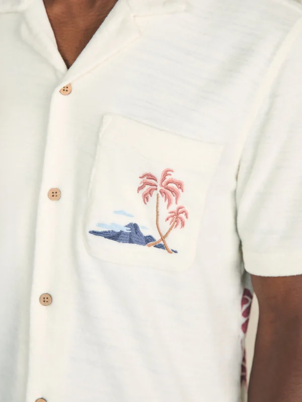 Shirts | Faherty Brand Short-Sleeve Cabana Towel Terry Shirt - Scenic Volcanic Island