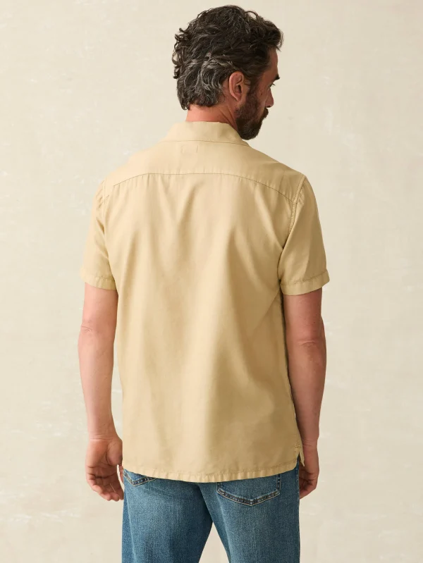 Shirts | Faherty Brand Short-Sleeve Getaway Camp Shirt - Safari Khaki