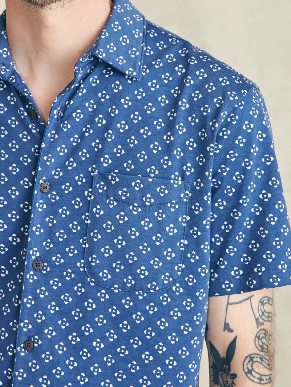 Shirts | Faherty Brand Short-Sleeve Hermosa Knit Shirt - Navy Atlas