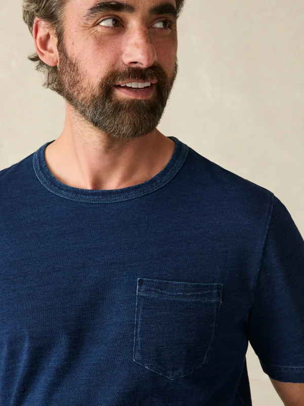 T-Shirts & Henleys | Faherty Brand Short-Sleeve Indigo Pocket Tee - Midnight Wash