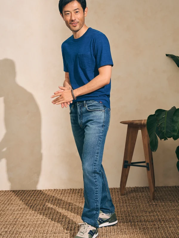 T-Shirts & Henleys | Faherty Brand Short-Sleeve Indigo Pocket Tee - Dark Indigo Wash