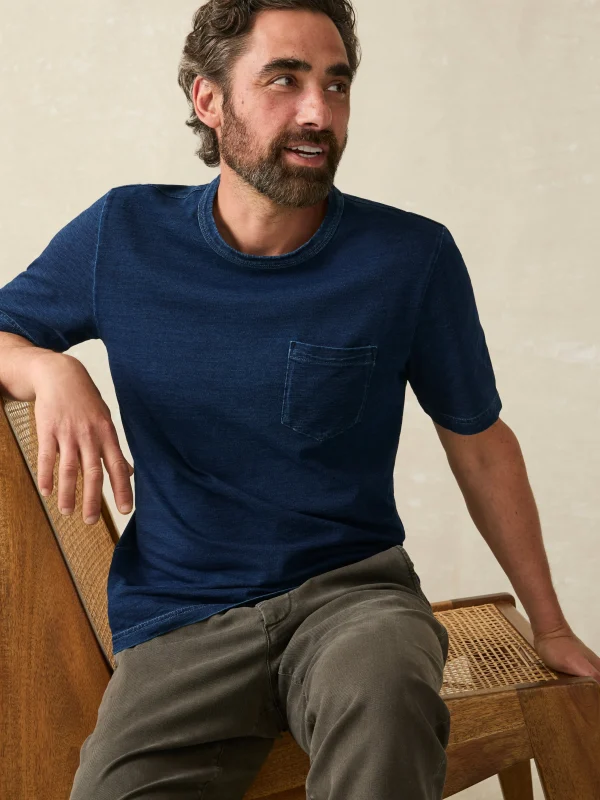 T-Shirts & Henleys | Faherty Brand Short-Sleeve Indigo Pocket Tee - Midnight Wash