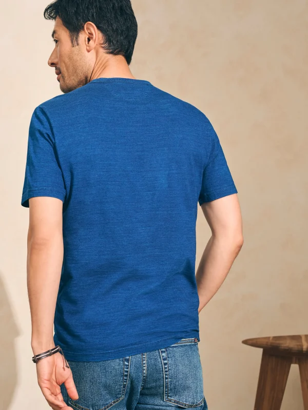 T-Shirts & Henleys | Faherty Brand Short-Sleeve Indigo Pocket Tee - Dark Indigo Wash