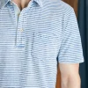 Polo Shirts | Faherty Brand Short-Sleeve Indigo Polo Shirt - Azure Stream Stripe