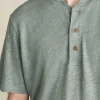 T-Shirts & Henleys | Faherty Brand Short-Sleeve Linen Henley - Desert Olive