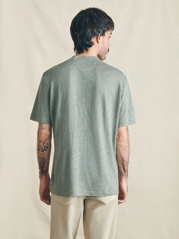 T-Shirts & Henleys | Faherty Brand Short-Sleeve Linen Henley - Desert Olive