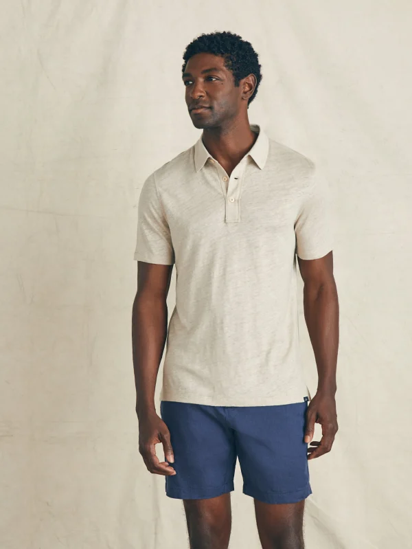 Polo Shirts | Faherty Brand Short-Sleeve Linen Polo - Natural