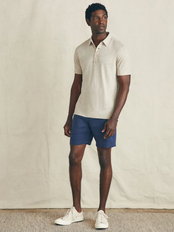 Polo Shirts | Faherty Brand Short-Sleeve Linen Polo - Natural