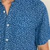 Shirts | Faherty Brand Short-Sleeve Palma Linen Shirt - Oceana Ditsy