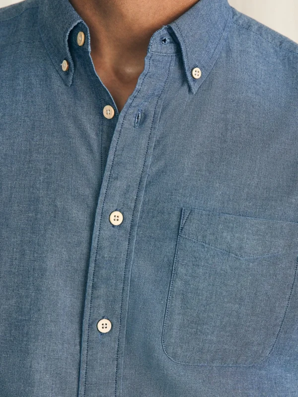 Shirts | Faherty Brand Short-Sleeve Stretch Playa Shirt (Tall) - Weathered Blue