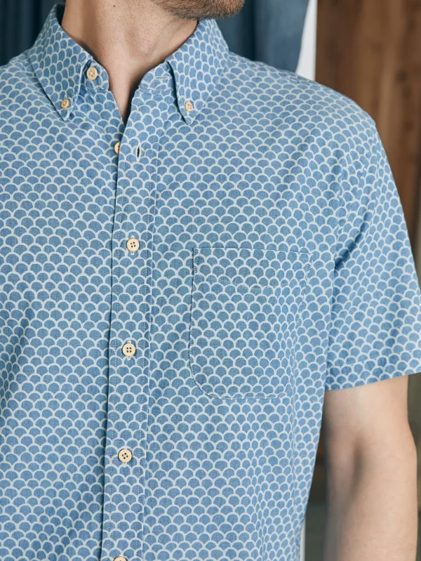 Shirts | Faherty Brand Short-Sleeve Stretch Playa Shirt (Tall) - Fishscale Redux